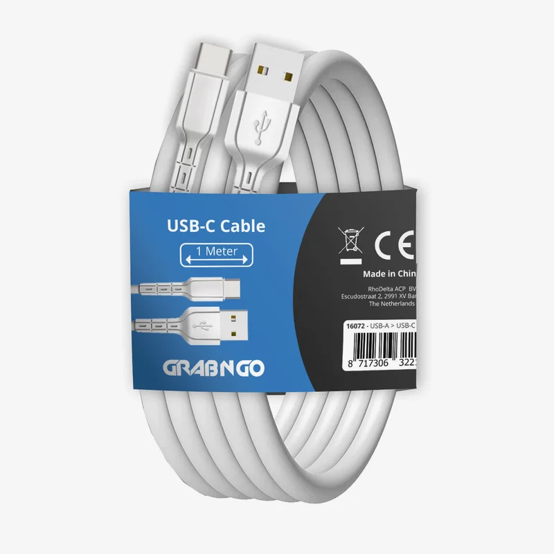 USB naar USB-C kabel 1 m · wit