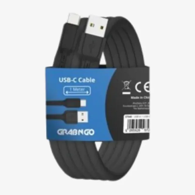 USB naar USB-C kabel 1 m · zwart