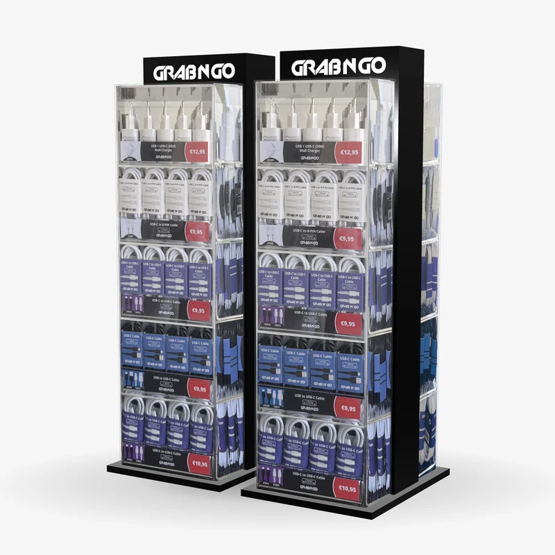 Duo display gevuld 2 displays · 10 lades vol