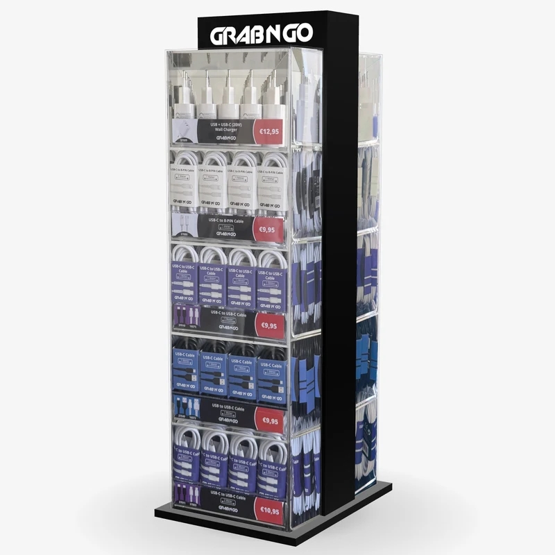 Enkele display gevuld 1 display · 5 lades vol
